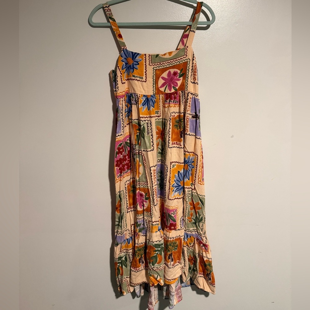 Paper Heart Stamp Patchwork Maxi Dress LIKE NEW!